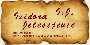 Isidora Jelesijević vizit kartica